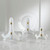 7" White Premium Wood Stand