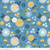 Sunshine & Dandelions Blue Floral Cotton Fabric