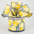 Gingham Lemons Wired Ribbon: Navy Blue 2.5"