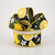 Black Linen Lemons & Flowers Wired Ribbon 1.5"