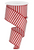 Red Glitter & White Stripe Ribbon 2.5"