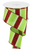 Lime Green & Red Glitter Multi-Stripe Ribbon 2.5"