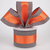 Orange Ribbon W/Black & White Check Edges 2.5"