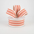 French Stripe Ribbon: Ivory & Rust Orange 1.5" X 10YD