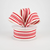 French Stripe Ribbon: Ivory & Red 1.5" X 10YD