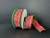 Red & White Polka Dot Ribbon/Lime Green Ball Trim 1.5"