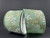 Mint Green & Gold Glitter Leaf Vine Wired Ribbon 2.5"