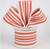 Rust French Stripe Canvas Wired Ribbon 2.5"