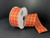 Rust Orange & Cream Plaid Canvas Wired Ribbon 1.5" 