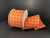 Rust Orange & Cream Plaid Canvas Wired Ribbon 2.5"