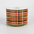 Fall Homespun Plaid Wired Ribbon 2.5"