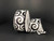 Black & White Ultra Glitter Swirls Wired Ribbon 1.5"