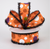 Orange Glitter Polka Dots Tinsel Edge Wired Ribbon 1.5"