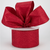 Red Lustrous All Flat Glitter Wired Ribbon 2.5"