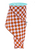 Orange Glitter Checkerboard Print Wired Ribbon 4"