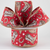 Red Cowboy Boots and Horseshoes Print Wired Ribbon 2.5"
