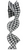 Black and White Pleated Check Wired Ribbon 3" X 5YD