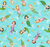 Little Mermaids Mermaid Toss Blue Cotton Fabric