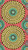 58" Wide Coral Metallic African Circle Print Cotton Fabric