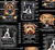Dogs Rule Funny Dog Mugshots Black Cotton Fabric