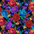 Hacienda Bright Floral Black Cotton Fabric