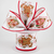 White Gingerbread Man & House Wired Edge Ribbon 2.5"
