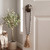 17" Gray Wood Bead Garland with Jute Tassel