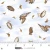 Classic Winnie Owl Toss Light Blue Cotton Fabric