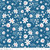 Firework Fields Coastal Blue Floral Print Cotton Fabric