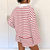 Striped Textured Knit Collared Top & Shorts (Sold Separately)