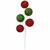 21" Red & Green Glittered Ball Spray