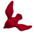 4" Red Velvet Flocked Bird Clip Ornament