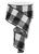 Black & White Fuzzy Large Buffalo Plaid Wired Ribbon 2.5"