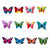 Colorful Magnetic Butterflies for Porch Geese, Flamingos & Décor