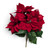 Deep Red Velvet Poinsettia Bush with Large Blooms – 5 Stems