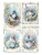 Rice Paper - Nesting Hens in Blue A4