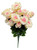  23" Cream with Pink Highlights Rose Bush