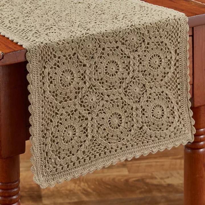 Park Designs Cream Oatmeal Table Runner 36"L