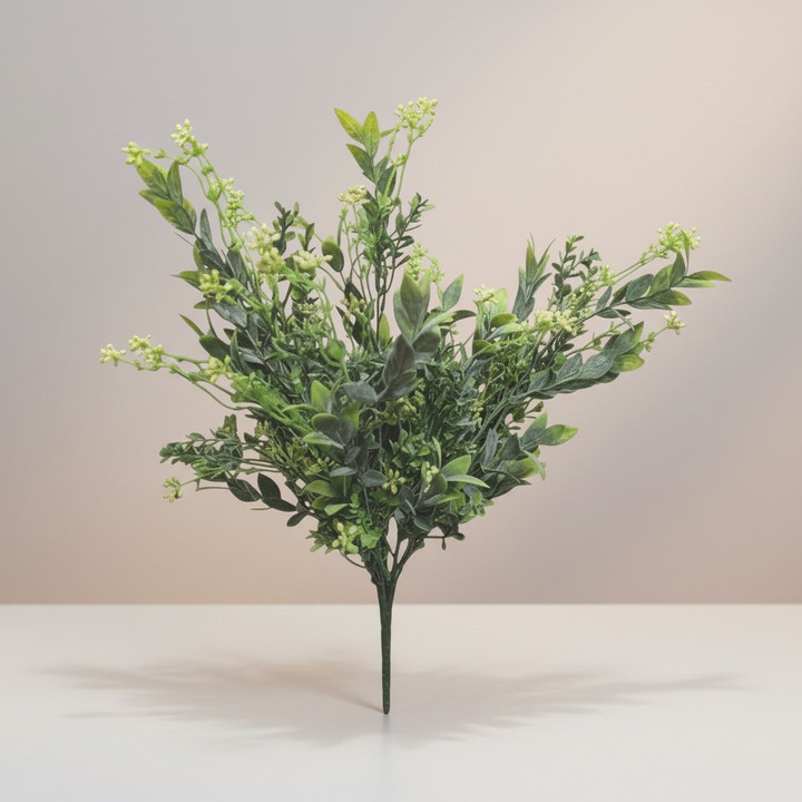Frosted Mixed Greenery Bush