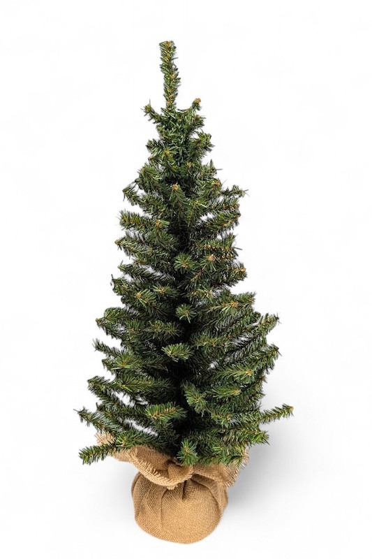 24" Canadian Pine Christmas Tree with Burlap Base