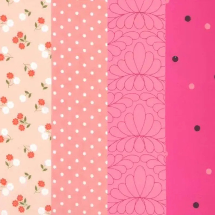 Moda 50 Years Celebration – 4-in-1 Blender Print (Pink Colorway)