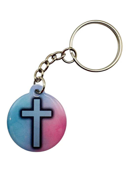Tap To Pray™ - Prayer Tag Keychains - Pastel Cross
