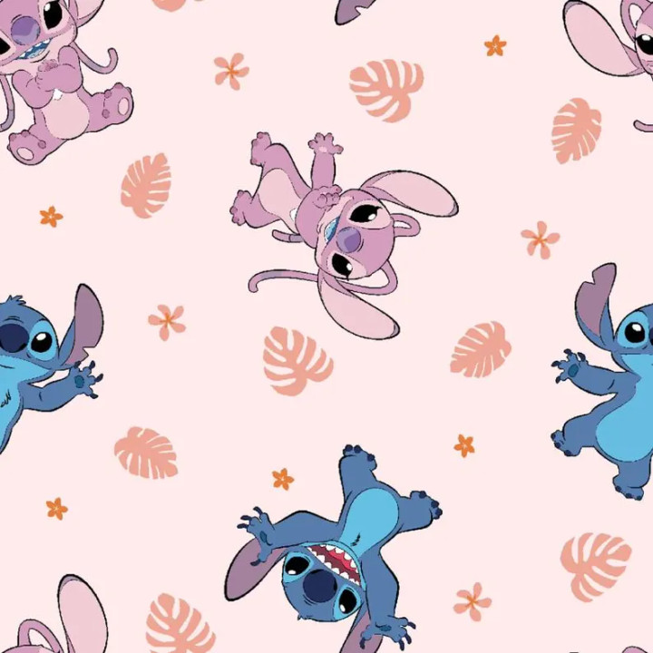 OFFICIALLY LICENSED Lilo & Stitch Soft Tropics Stitch and Angel Fabric