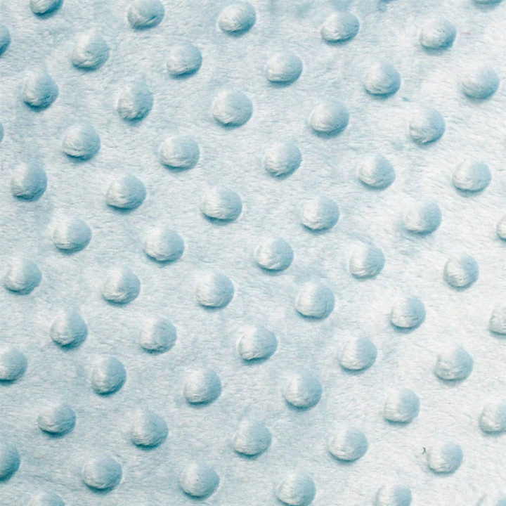 Minky Dot Fabric - 100% Polyester Snuggle Bumps | Super Soft BABY BLUE