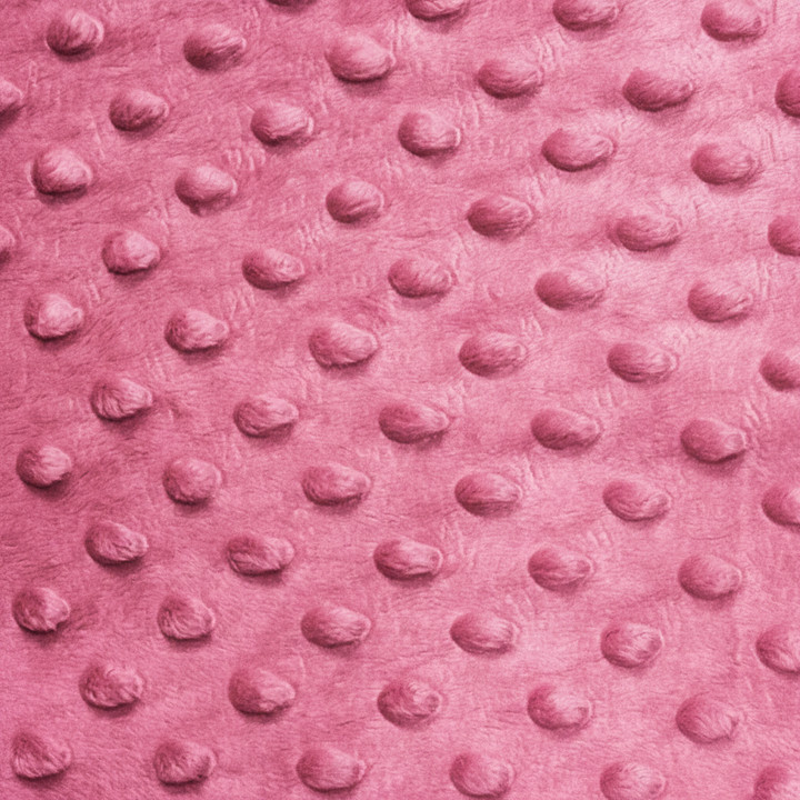 Minky Dot Fabric - 100% Polyester Snuggle Bumps | Super Soft BRIGHT PINK