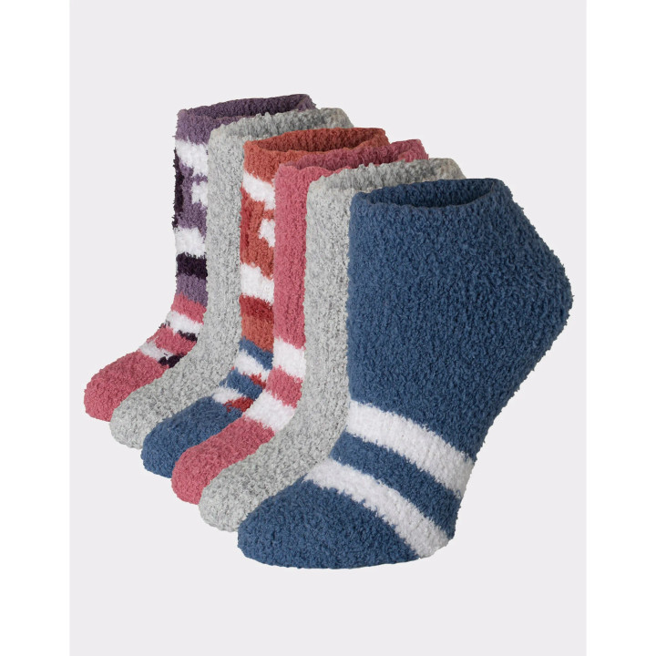 Hanes Women's 6-Pack Super Soft Cozy No Show Socks (Pastel Mix #HNSC01)