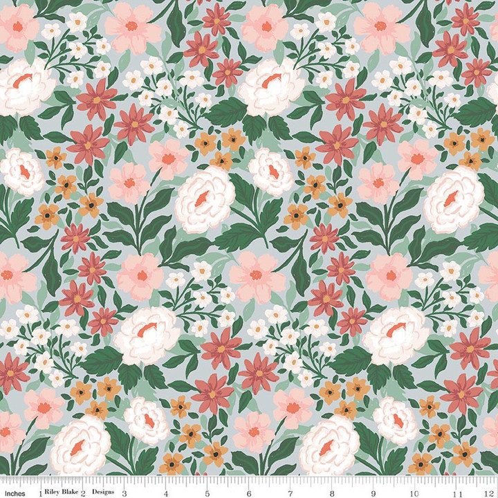 Riley Blake Sweet Cotton Tales Main Print - Powder | Cayla Naylor Design