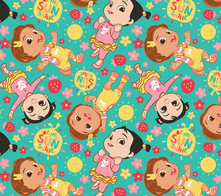 OFFICIALLY LICENSED Cocomelon Be the Sunshine Teal Print