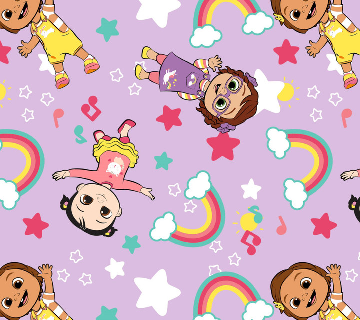 OFFICIALLY LICENSED Cocomelon Reach for the Stars Lavender Print