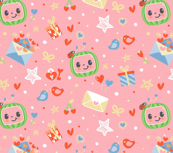 OFFICIALLY LICENSED Cocomelon Share the Love Pink Print